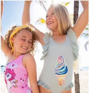 Lola and the boys one piece bathing suit can also be used as body suit NWT